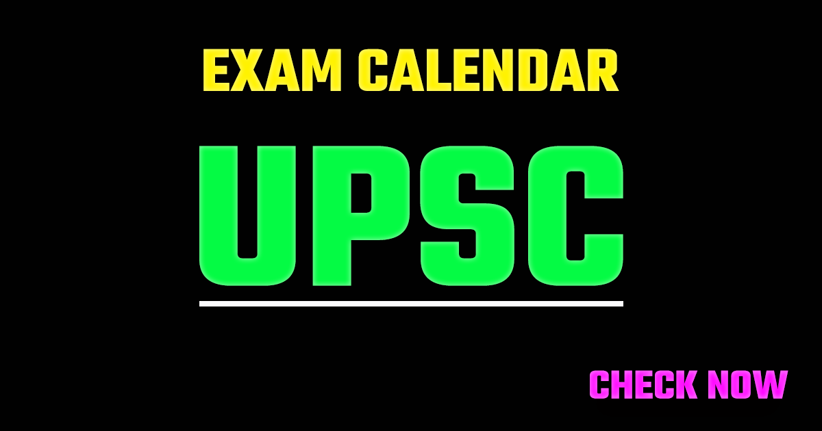 UPSC Exam Calendar 2026