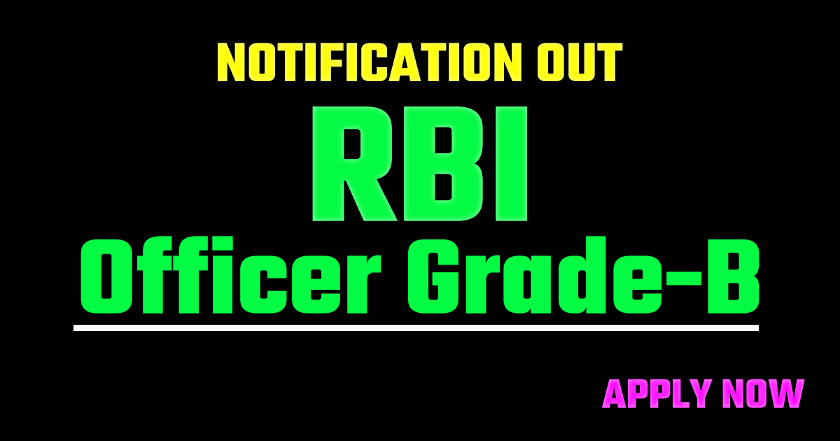 RBI Grade B Recruitment 2026