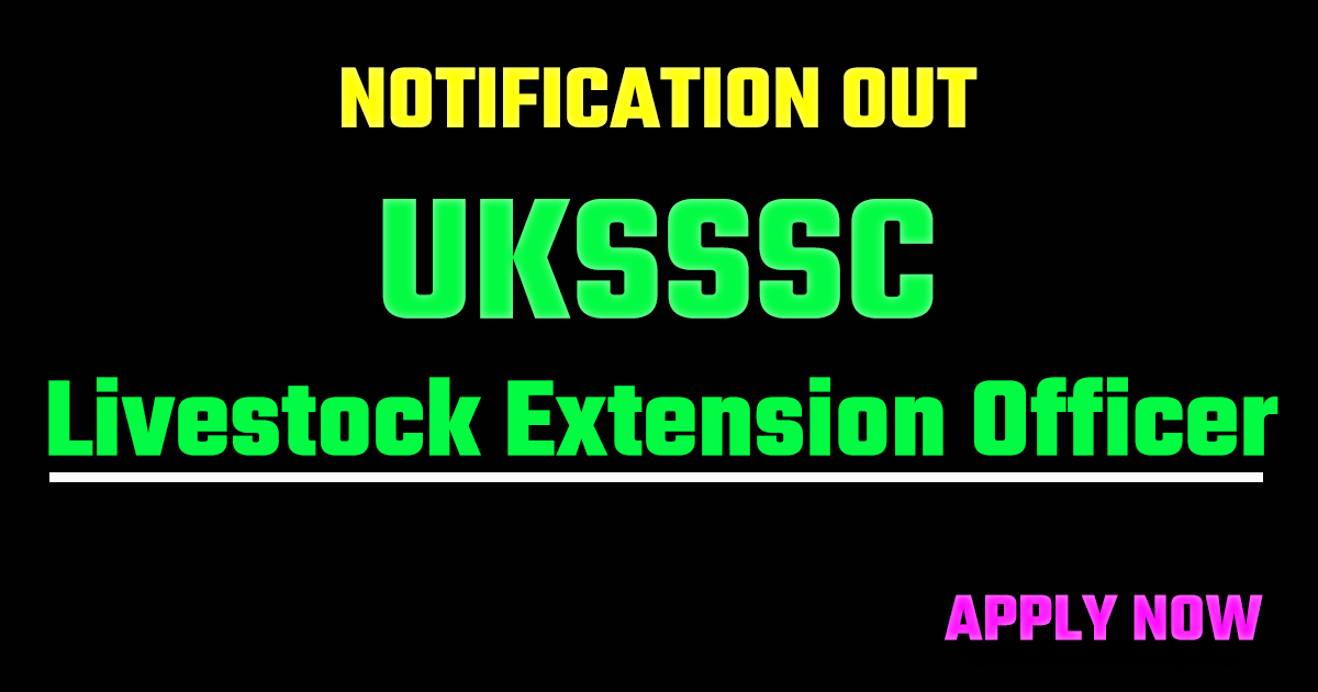 UKSSSC Recruitment 2026 Apply Online for Group C Vacancies