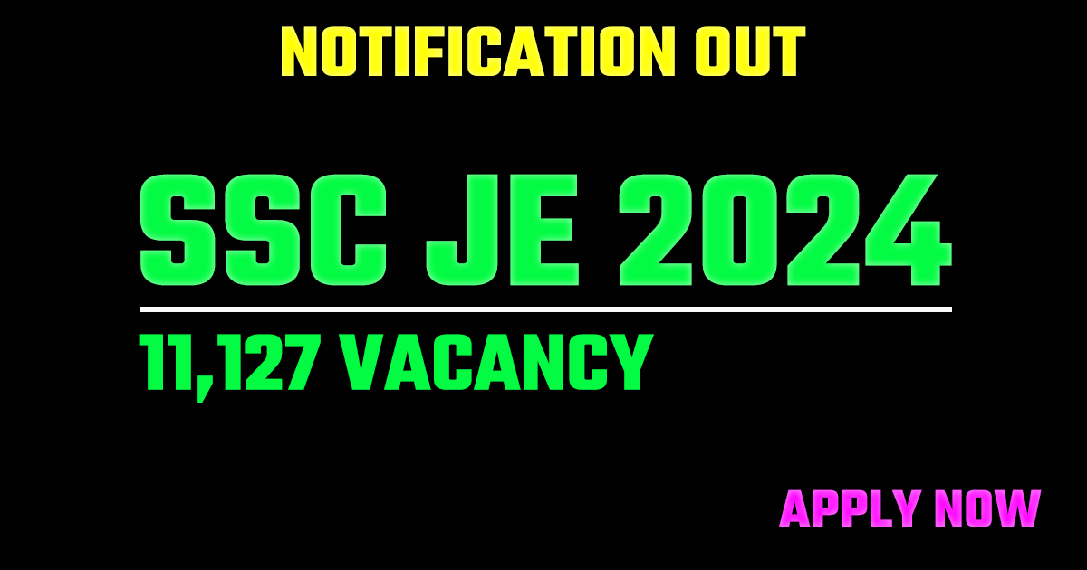 SSC Junior Engineer JE Option Form 2024